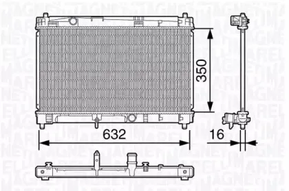 350213137100 MAGNETI MARELLI Радиатор, охлаждение двигателя 350213137100 MAGNETI MARELLI Радиатор, охлаждение двигателя
