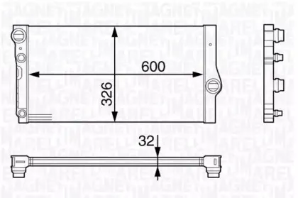 350213142200 MAGNETI MARELLI Радиатор, охлаждение двигателя 350213142200 MAGNETI MARELLI Радиатор, охлаждение двигателя