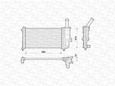 350213173000 MAGNETI MARELLI Радиатор, охлаждение двигателя 350213173000 MAGNETI MARELLI Радиатор, охлаждение двигателя
