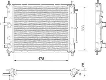 350213175000 MAGNETI MARELLI Радиатор, охлаждение двигателя 350213175000 MAGNETI MARELLI Радиатор, охлаждение двигателя
