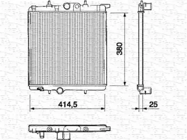 350213250000 MAGNETI MARELLI Радиатор, охлаждение двигателя 350213250000 MAGNETI MARELLI Радиатор, охлаждение двигателя
