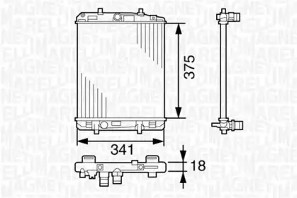 350213391000 MAGNETI MARELLI Радиатор, охлаждение двигателя 350213391000 MAGNETI MARELLI Радиатор, охлаждение двигателя