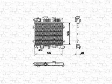 350213436000 MAGNETI MARELLI Радиатор, охлаждение двигателя 350213436000 MAGNETI MARELLI Радиатор, охлаждение двигателя