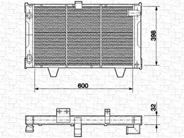 350213598000 MAGNETI MARELLI Радиатор, охлаждение двигателя 350213598000 MAGNETI MARELLI Радиатор, охлаждение двигателя
