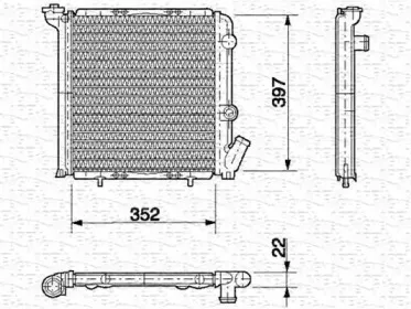 350213614000 MAGNETI MARELLI Радиатор, охлаждение двигателя 350213614000 MAGNETI MARELLI Радиатор, охлаждение двигателя