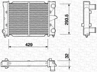 350213646000 MAGNETI MARELLI Радиатор, охлаждение двигателя 350213646000 MAGNETI MARELLI Радиатор, охлаждение двигателя