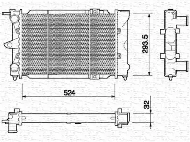 350213651000 MAGNETI MARELLI Радиатор, охлаждение двигателя 350213651000 MAGNETI MARELLI Радиатор, охлаждение двигателя