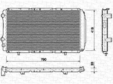 350213707000 MAGNETI MARELLI Радиатор, охлаждение двигателя 350213707000 MAGNETI MARELLI Радиатор, охлаждение двигателя