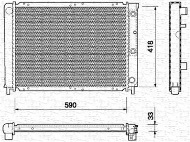 350213736000 MAGNETI MARELLI Радиатор, охлаждение двигателя 350213736000 MAGNETI MARELLI Радиатор, охлаждение двигателя
