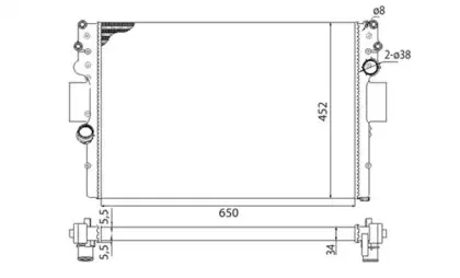 350213016003 MAGNETI MARELLI Радиатор, охлаждение двигателя 350213016003 MAGNETI MARELLI Радиатор, охлаждение двигателя