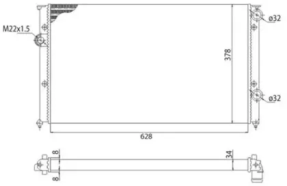 350213810003 MAGNETI MARELLI Радиатор, охлаждение двигателя 350213810003 MAGNETI MARELLI Радиатор, охлаждение двигателя