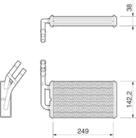 350218210000 MAGNETI MARELLI Теплообменник, отопление салона 350218210000 MAGNETI MARELLI Теплообменник, отопление салона
