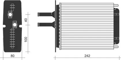 350218255000 MAGNETI MARELLI Теплообменник, отопление салона 350218255000 MAGNETI MARELLI Теплообменник, отопление салона