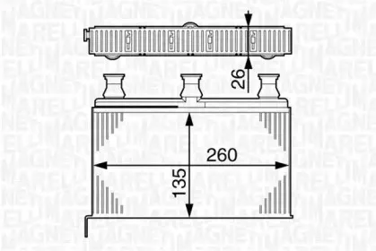 350218281000 MAGNETI MARELLI Теплообменник, отопление салона 350218281000 MAGNETI MARELLI Теплообменник, отопление салона