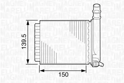 350218307000 MAGNETI MARELLI Теплообменник, отопление салона 350218307000 MAGNETI MARELLI Теплообменник, отопление салона