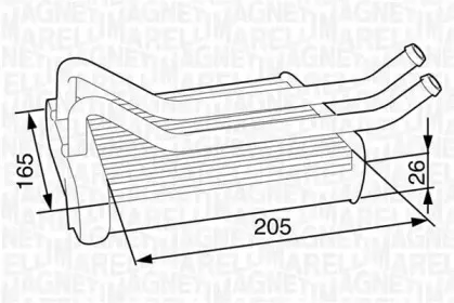 350218315000 MAGNETI MARELLI Теплообменник, отопление салона 350218315000 MAGNETI MARELLI Теплообменник, отопление салона