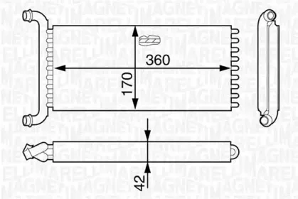350218321000 MAGNETI MARELLI Теплообменник, отопление салона 350218321000 MAGNETI MARELLI Теплообменник, отопление салона