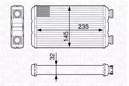 350218338000 MAGNETI MARELLI Теплообменник, отопление салона 350218338000 MAGNETI MARELLI Теплообменник, отопление салона