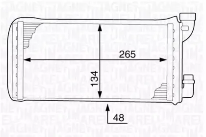 350218341000 MAGNETI MARELLI Теплообменник, отопление салона 350218341000 MAGNETI MARELLI Теплообменник, отопление салона