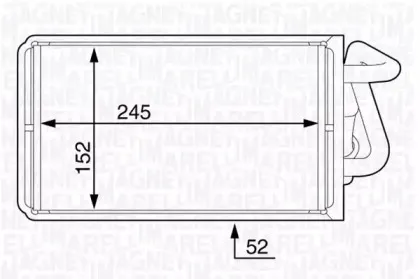 350218360000 MAGNETI MARELLI Теплообменник, отопление салона 350218360000 MAGNETI MARELLI Теплообменник, отопление салона