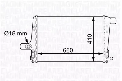 351319202430 MAGNETI MARELLI Интеркулер 351319202430 MAGNETI MARELLI Интеркулер