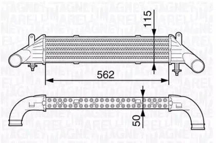 351319202570 MAGNETI MARELLI Интеркулер 351319202570 MAGNETI MARELLI Интеркулер