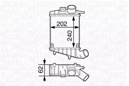 351319202750 MAGNETI MARELLI Интеркулер 351319202750 MAGNETI MARELLI Интеркулер