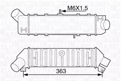 351319203600 MAGNETI MARELLI Интеркулер 351319203600 MAGNETI MARELLI Интеркулер