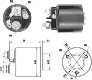 940113050059 MAGNETI MARELLI Тяговое реле, стартер 940113050059 MAGNETI MARELLI Тяговое реле, стартер
