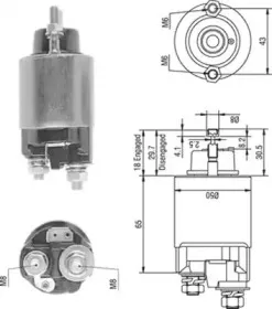 940113050233 MAGNETI MARELLI Тяговое реле, стартер 940113050233 MAGNETI MARELLI Тяговое реле, стартер