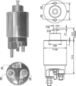 940113050354 MAGNETI MARELLI Тяговое реле, стартер 940113050354 MAGNETI MARELLI Тяговое реле, стартер