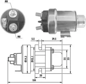 940113050357 MAGNETI MARELLI Тяговое реле, стартер 940113050357 MAGNETI MARELLI Тяговое реле, стартер