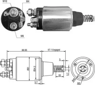 940113050390 MAGNETI MARELLI Тяговое реле, стартер 940113050390 MAGNETI MARELLI Тяговое реле, стартер