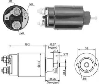 940113050446 MAGNETI MARELLI Тяговое реле, стартер 940113050446 MAGNETI MARELLI Тяговое реле, стартер
