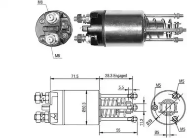 940113050489 MAGNETI MARELLI Тяговое реле, стартер 940113050489 MAGNETI MARELLI Тяговое реле, стартер