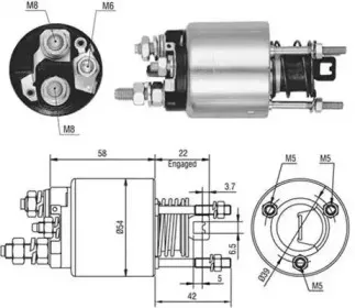 940113050526 MAGNETI MARELLI Тяговое реле, стартер 940113050526 MAGNETI MARELLI Тяговое реле, стартер