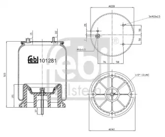 101281 FEBI BILSTEIN Кожух пневматической рессоры