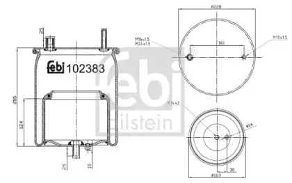 102383 FEBI BILSTEIN Кожух пневматической рессоры