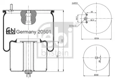 20501 FEBI BILSTEIN Кожух пневматической рессоры
