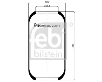 20644 FEBI BILSTEIN Кожух пневматической рессоры