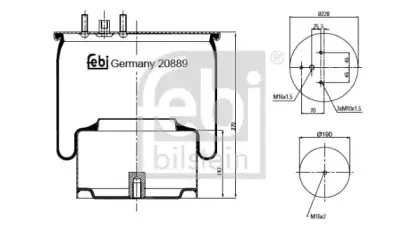 20889 FEBI BILSTEIN Кожух пневматической рессоры