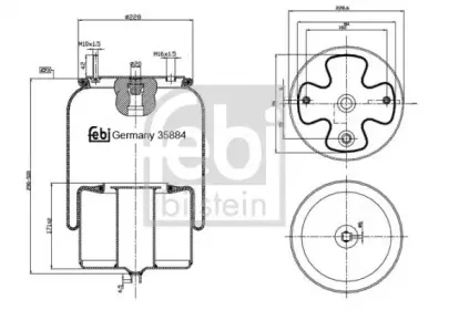 35884 FEBI BILSTEIN Кожух пневматической рессоры