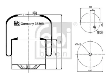 37899 FEBI BILSTEIN Кожух пневматической рессоры