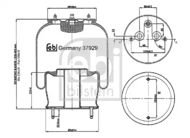 37929 FEBI BILSTEIN Кожух пневматической рессоры