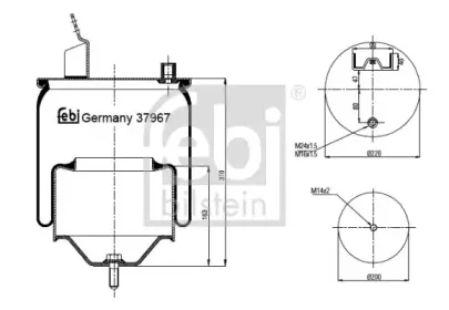 37967 FEBI BILSTEIN Кожух пневматической рессоры