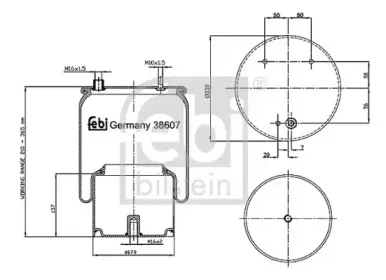 38607 FEBI BILSTEIN Кожух пневматической рессоры