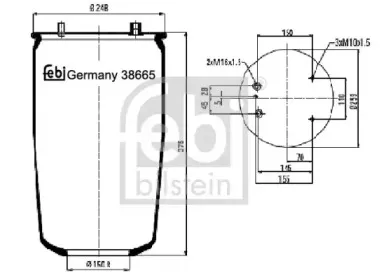 38665 FEBI BILSTEIN Кожух пневматической рессоры