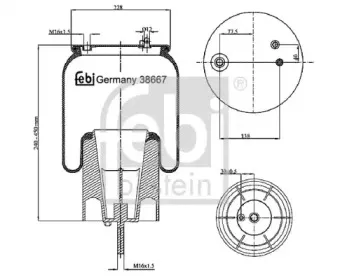 38667 FEBI BILSTEIN Кожух пневматической рессоры