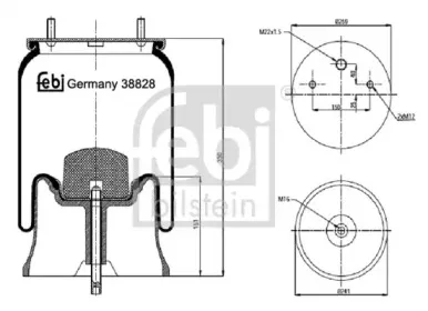 38828 FEBI BILSTEIN Кожух пневматической рессоры