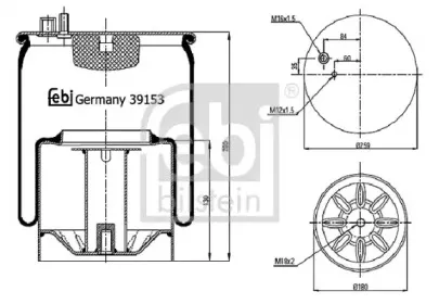 39153 FEBI BILSTEIN Кожух пневматической рессоры